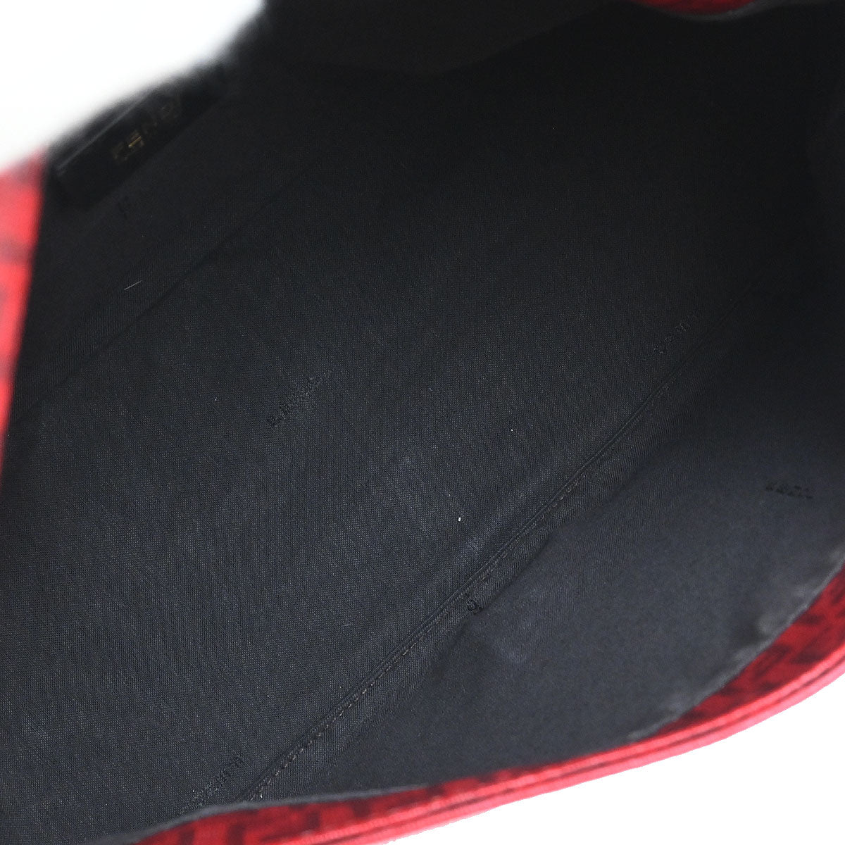 Fendi Red PVC Zucchino Mamma Baguette Handbag