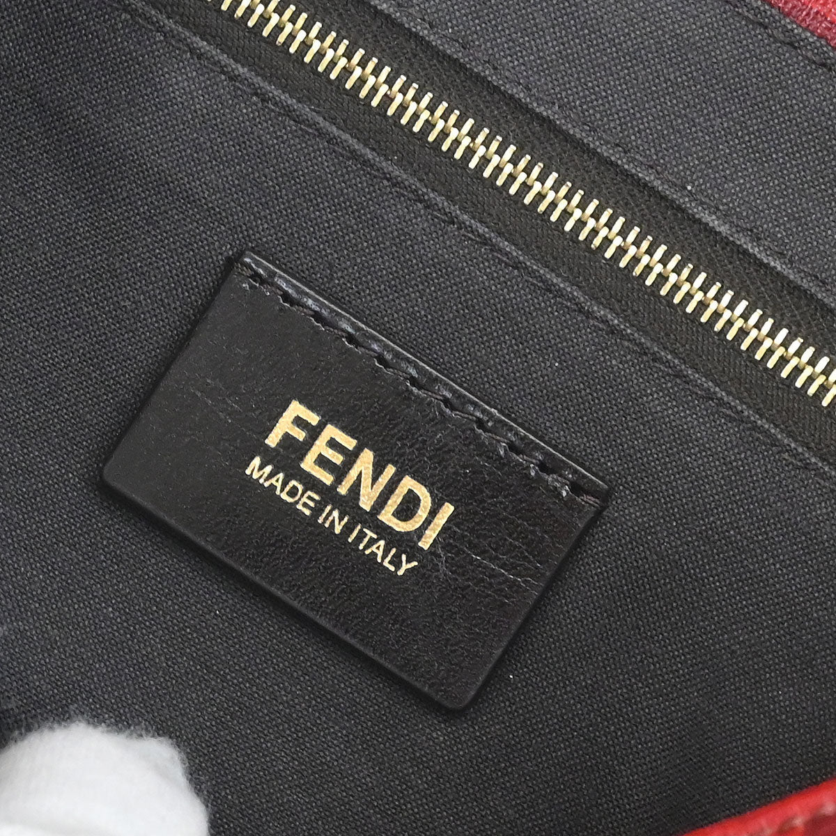 Fendi Red PVC Zucchino Mamma Baguette Handbag