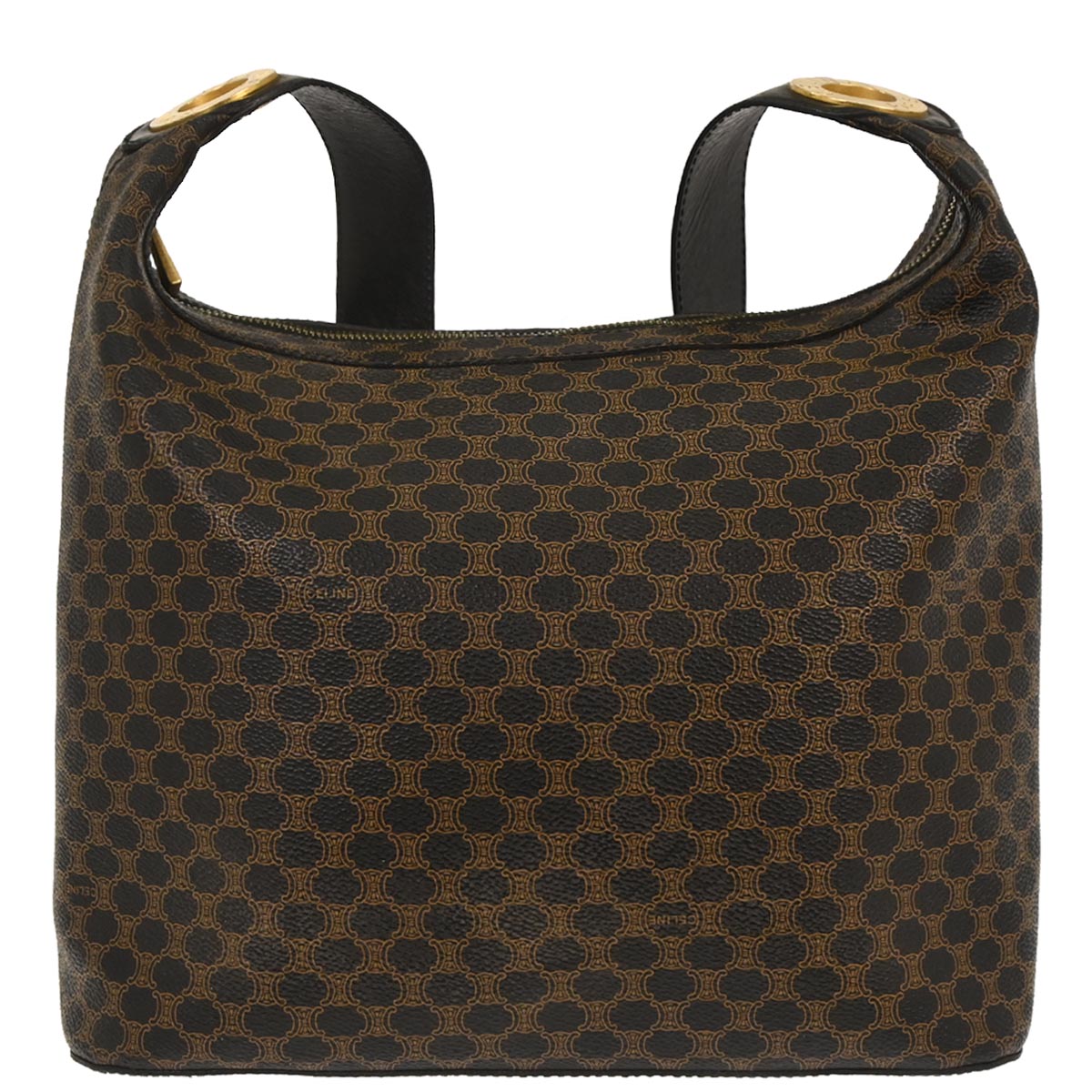 Celine Black PVC Macadam Shoulder Bag