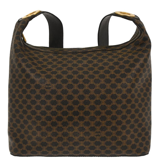 Celine Black PVC Macadam Shoulder Bag