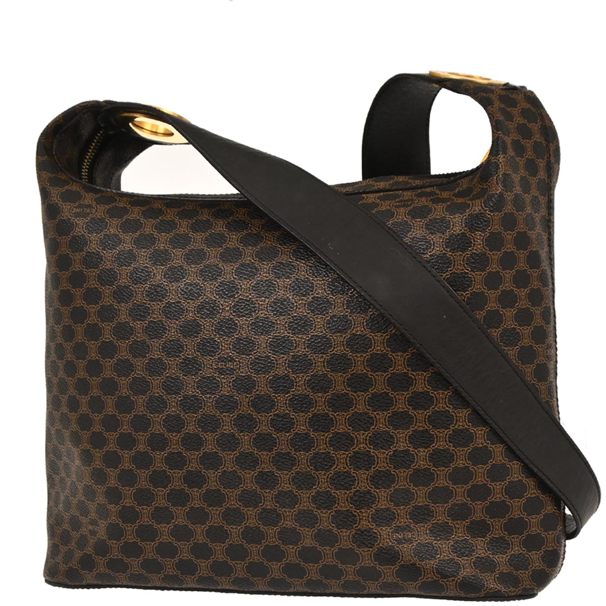 Celine Black PVC Macadam Shoulder Bag