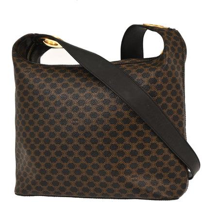 Celine Black PVC Macadam Shoulder Bag