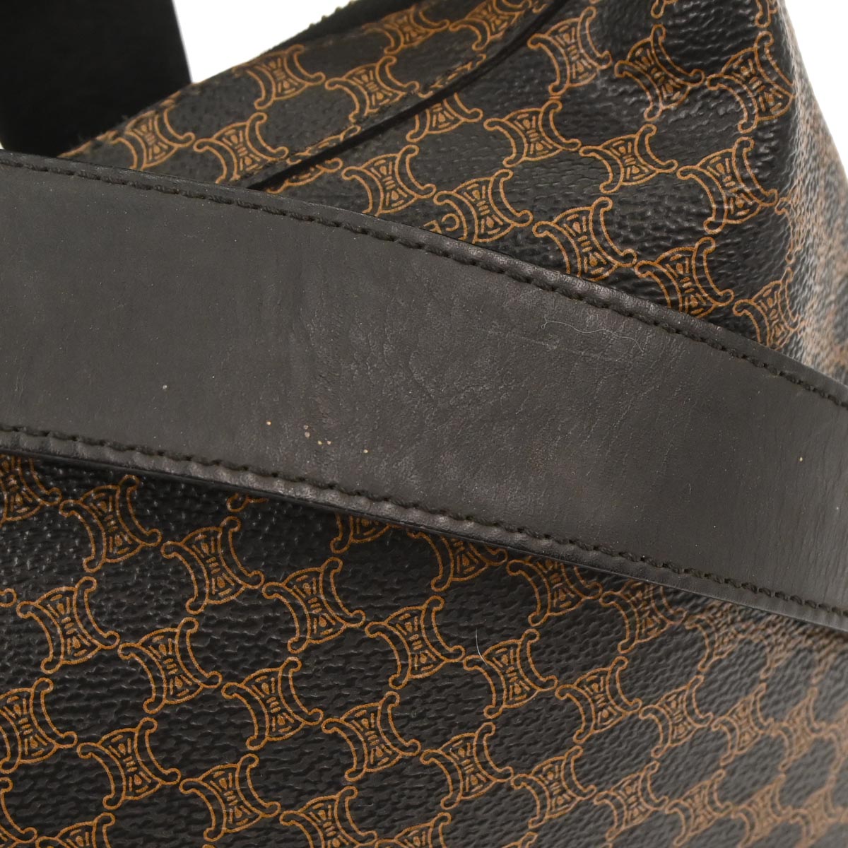 Celine Black PVC Macadam Shoulder Bag