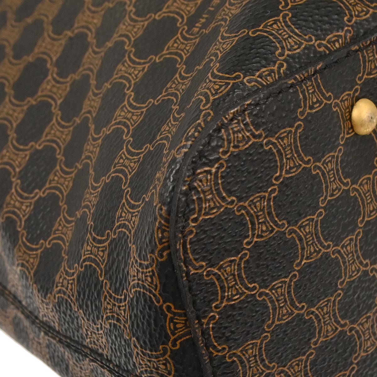 Celine Black PVC Macadam Shoulder Bag