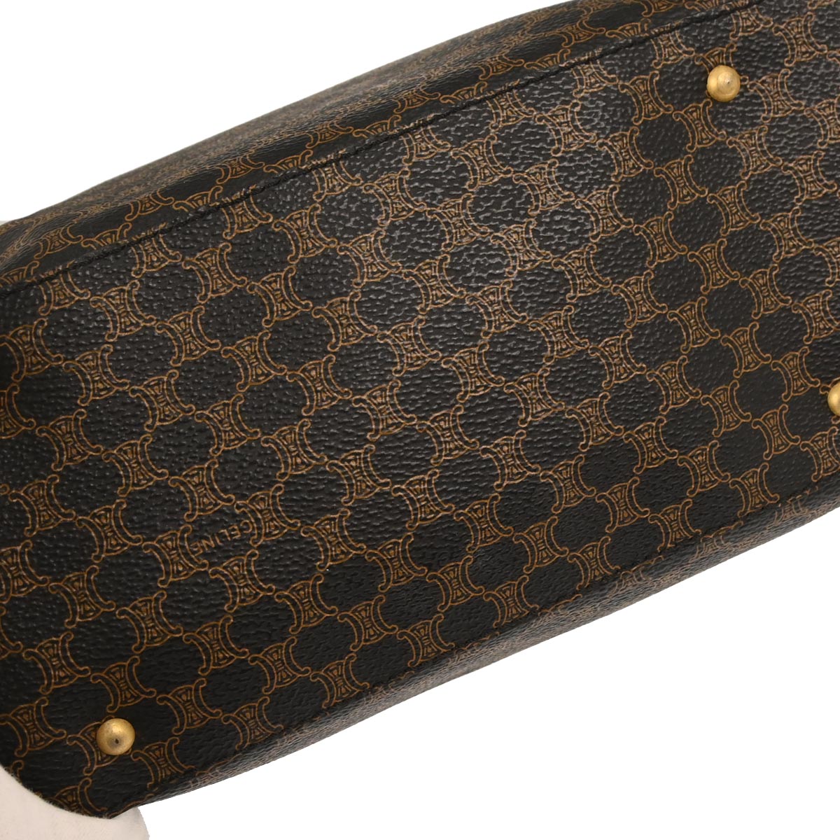 Celine Black PVC Macadam Shoulder Bag