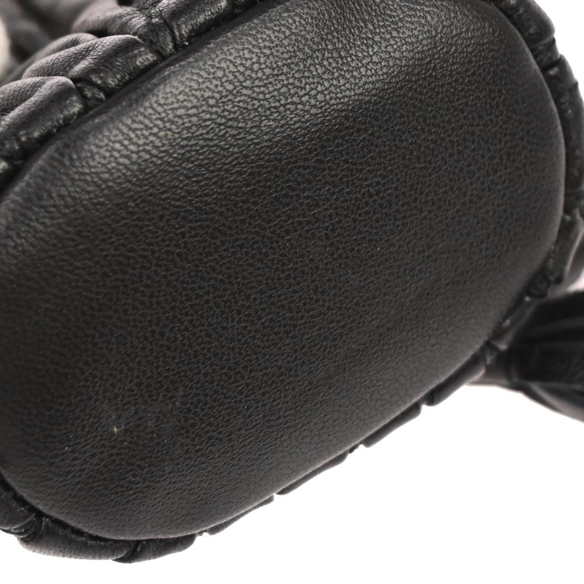 Miu Miu Black Lambskin Matelasse 2way Bag Charm Pochette Shoulder Bag