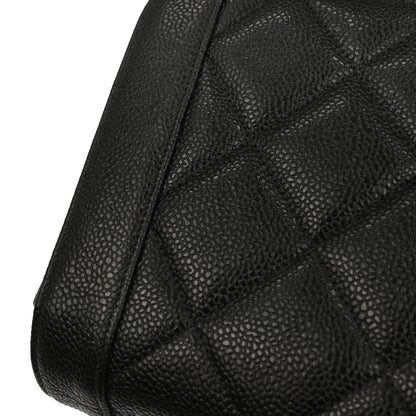Chanel 1994-1996 Black Caviar Skin Top Handle Handbag
