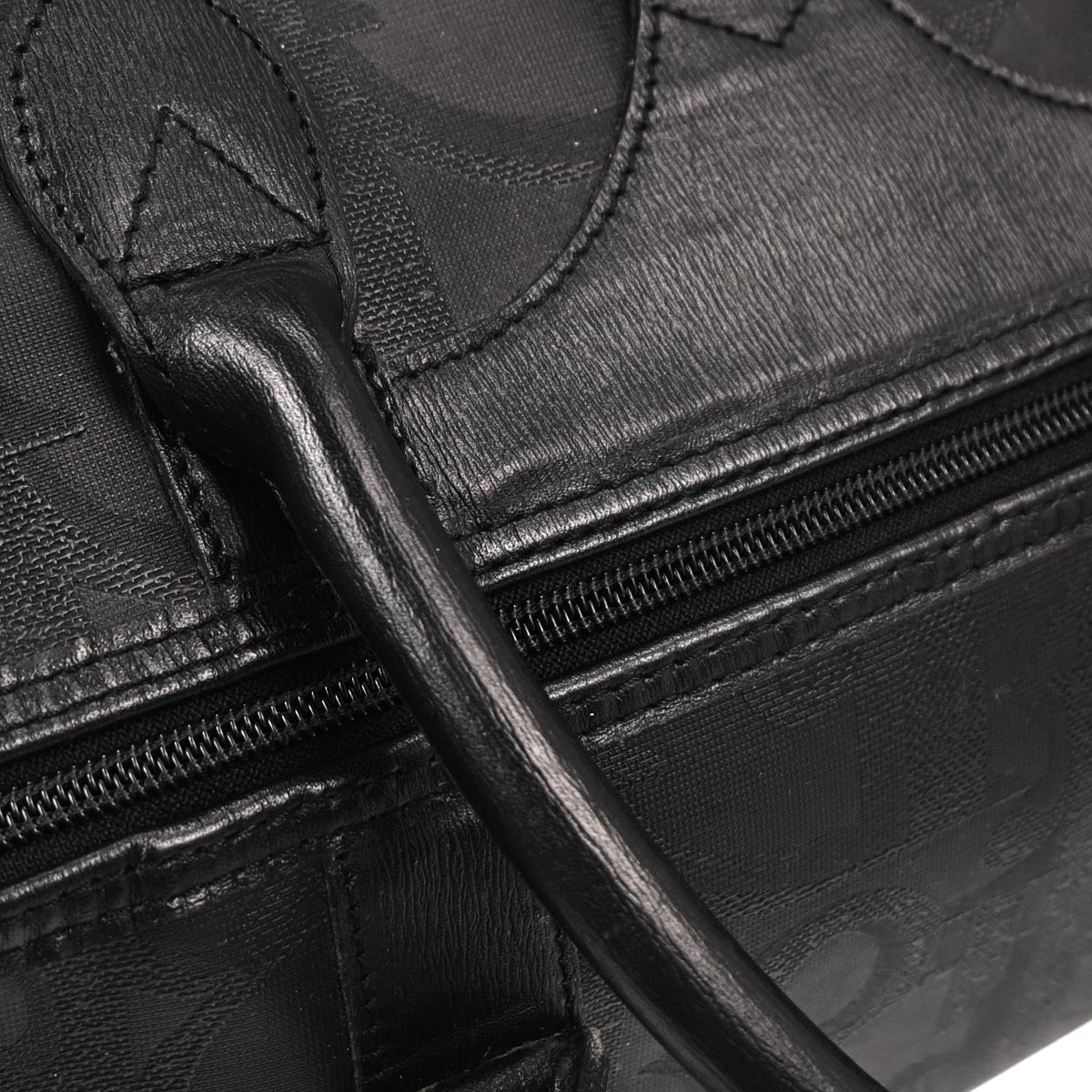 Christian Dior Black PVC Trotter Duffle Bag
