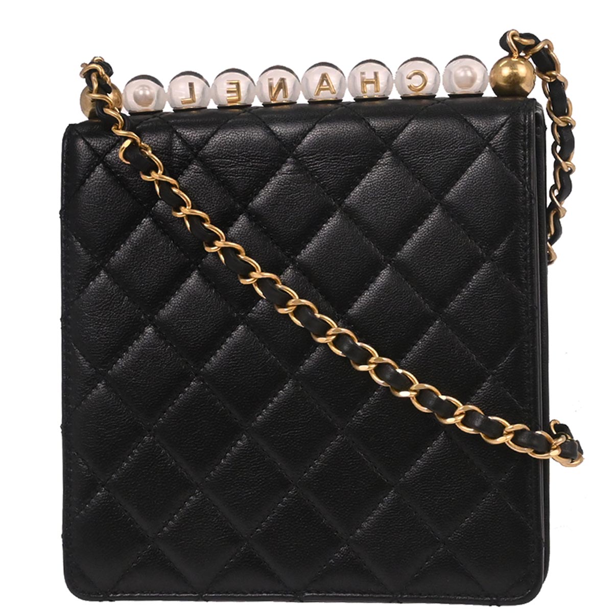 Chanel Black Lambskin Shoulder Bag