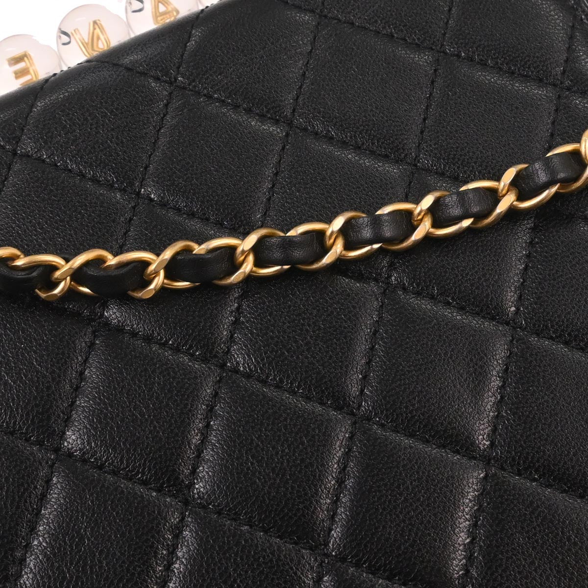 Chanel Black Lambskin Shoulder Bag