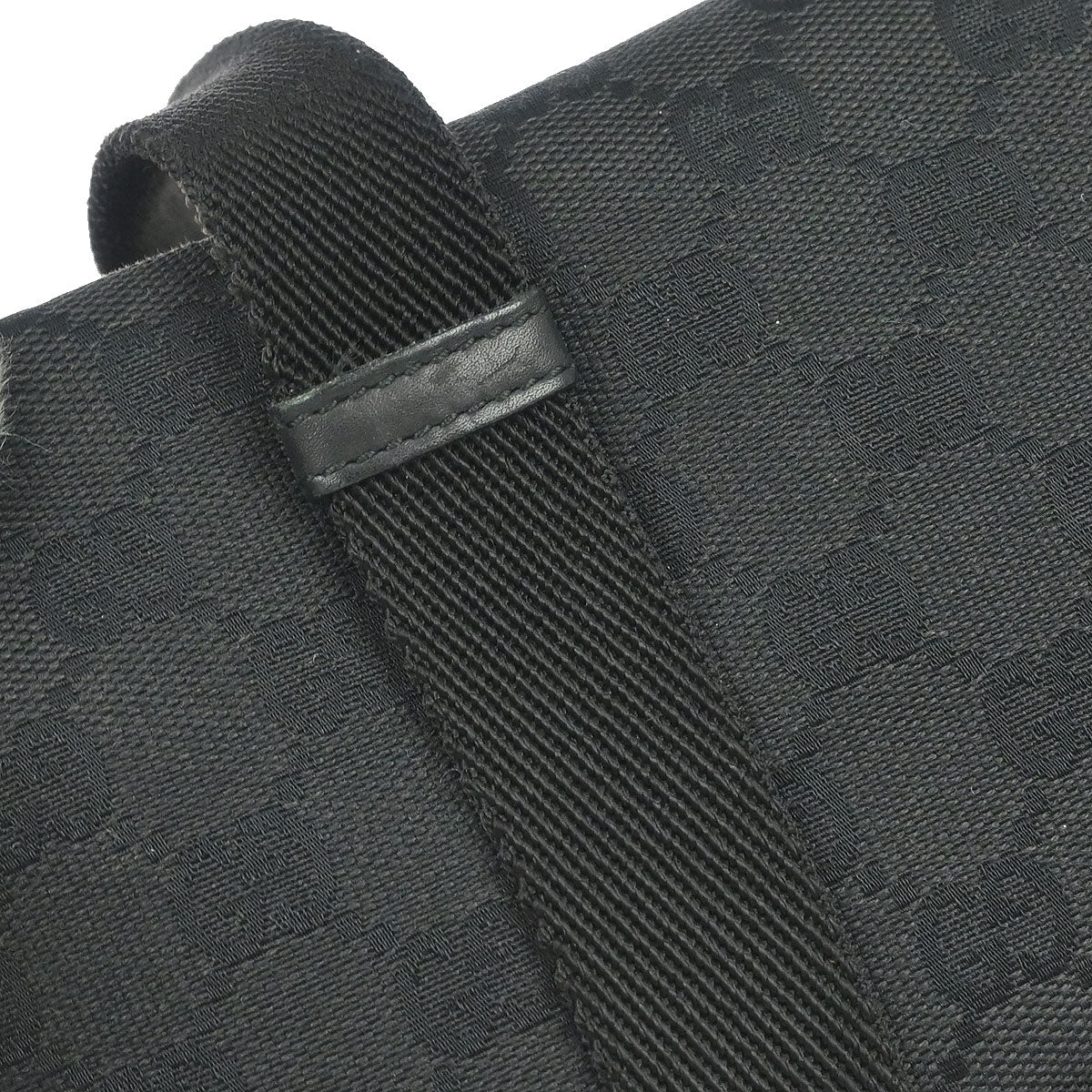 Gucci Black Canvas GG Handbag