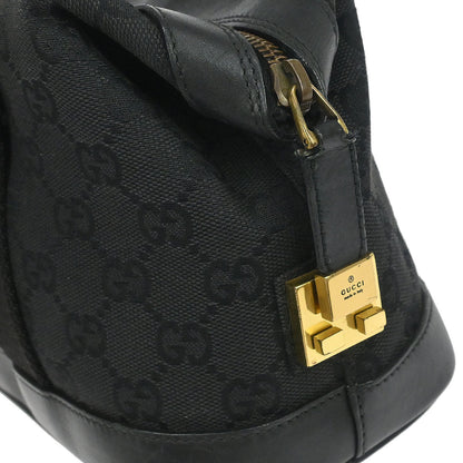 Gucci Black Canvas GG Handbag