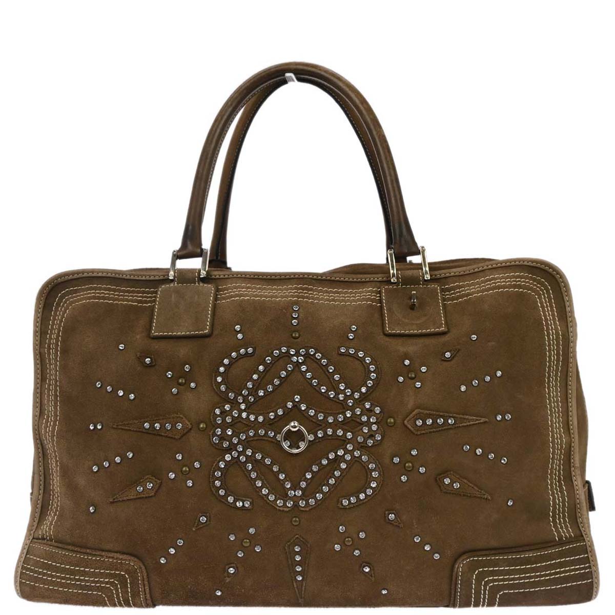 Loewe Brown Suede Amazona 44 Handbag