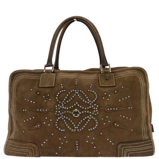 Loewe Brown Suede Amazona 44 Handbag