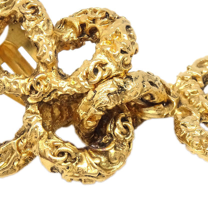 Chanel CC Dangle Earrings Clip-On Gold 93A