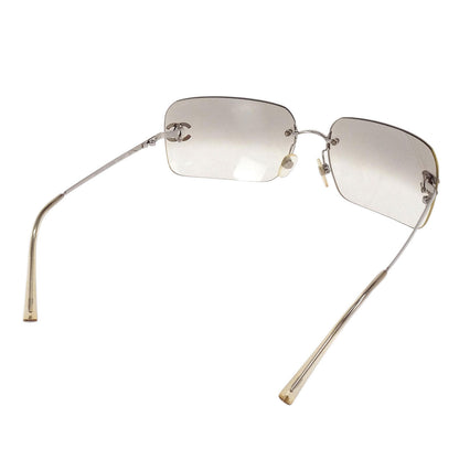 Chanel Sunglasses Eyewear Gray Rhinestone Small Good