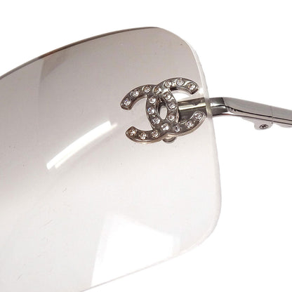 Chanel Sunglasses Eyewear Gray Rhinestone Small Good