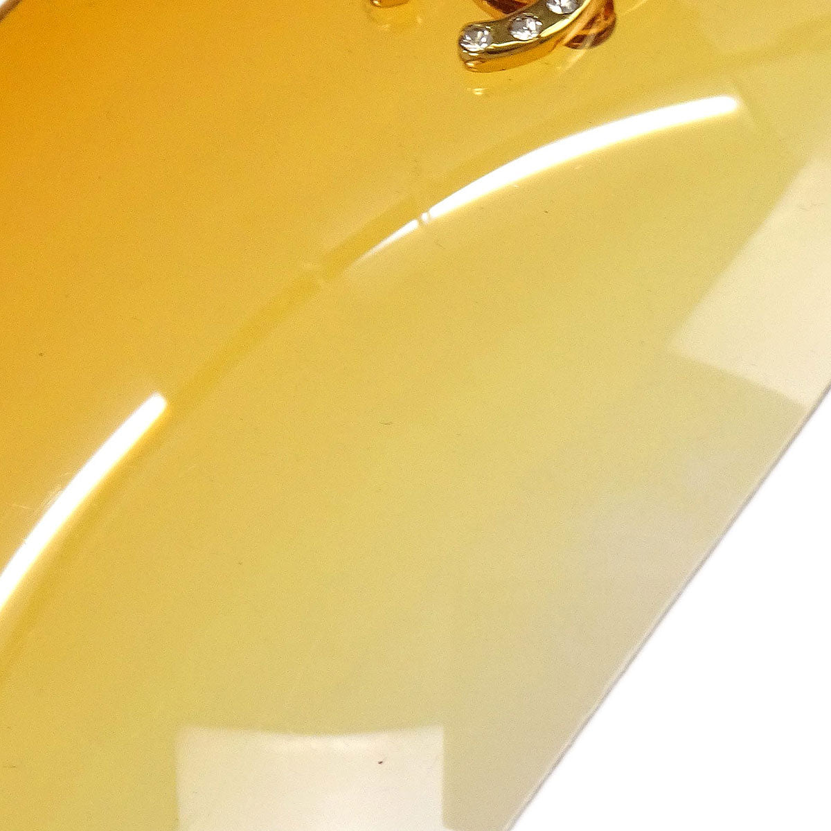 Chanel Sunglasses Eyewear Rhinestone Orange Small Good