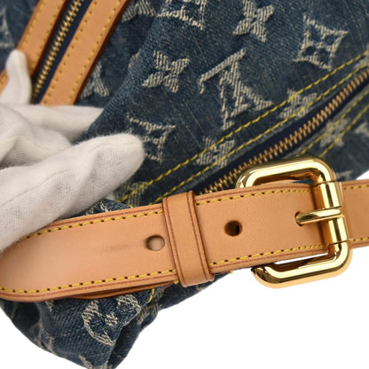 Louis Vuitton 2005 Blue Monogram Denim Baggy GM Hobo Shoulder Bag M95048