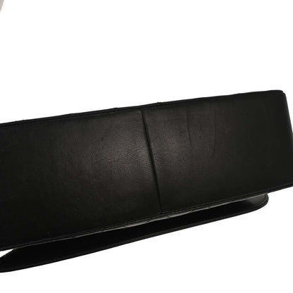 Chanel 1989-1991 Black Lambskin Straight Flap Shoulder Bag