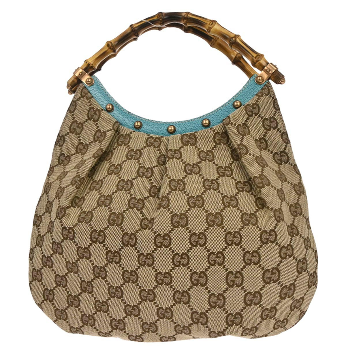 Gucci Beige Bamboo GG Handbag