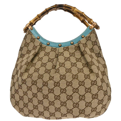 Gucci Beige Bamboo GG Handbag