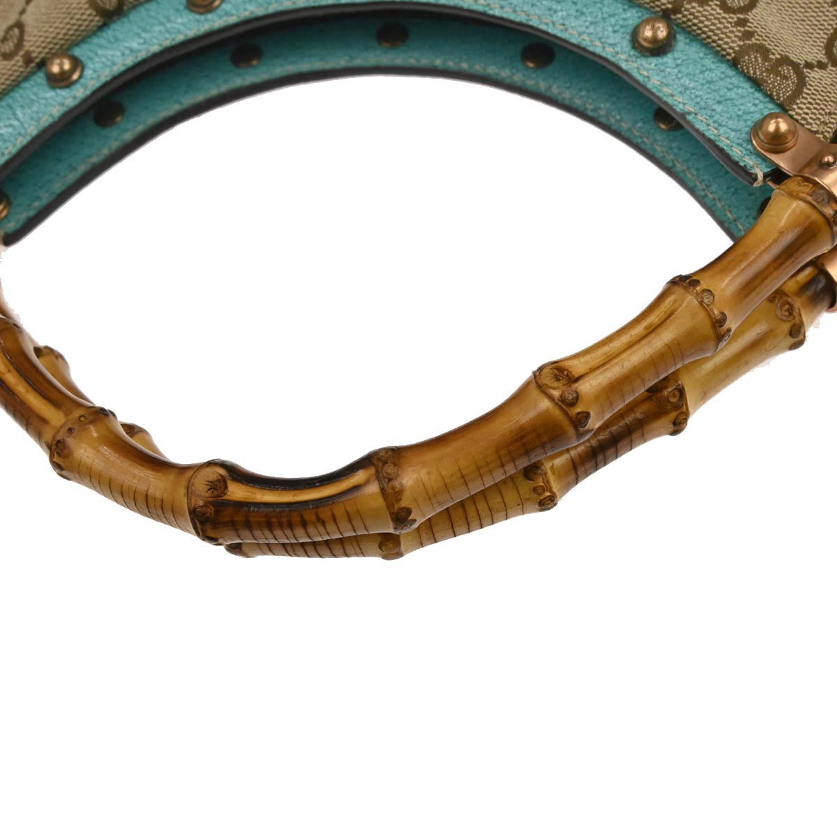 Gucci Beige Bamboo GG Handbag