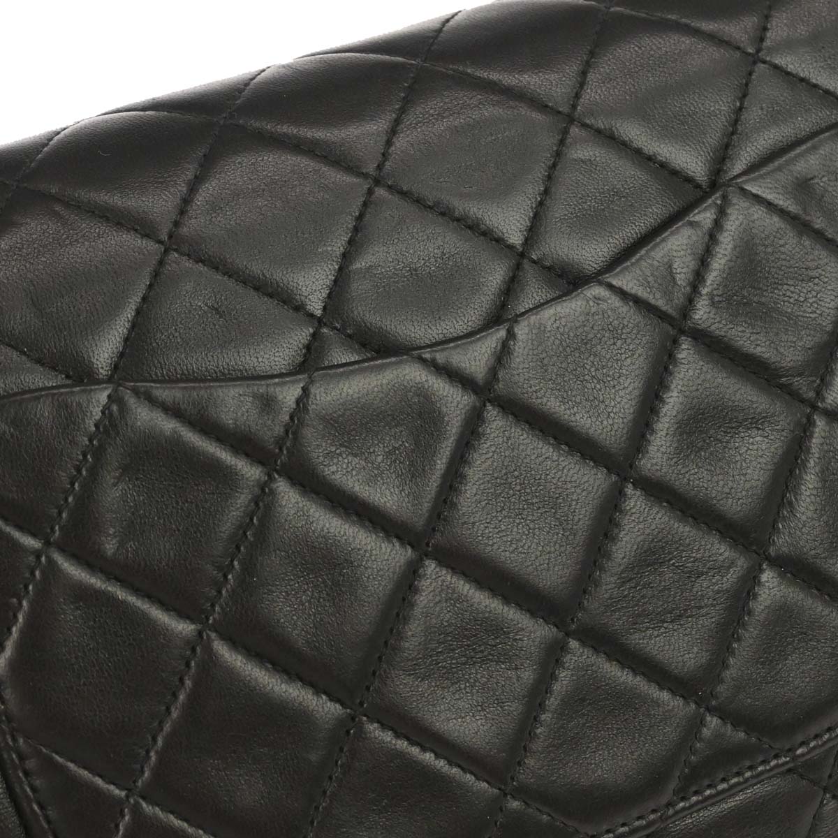 Chanel 1994-1996 Black Lambskin Medium Classic Double Flap Shoulder Bag