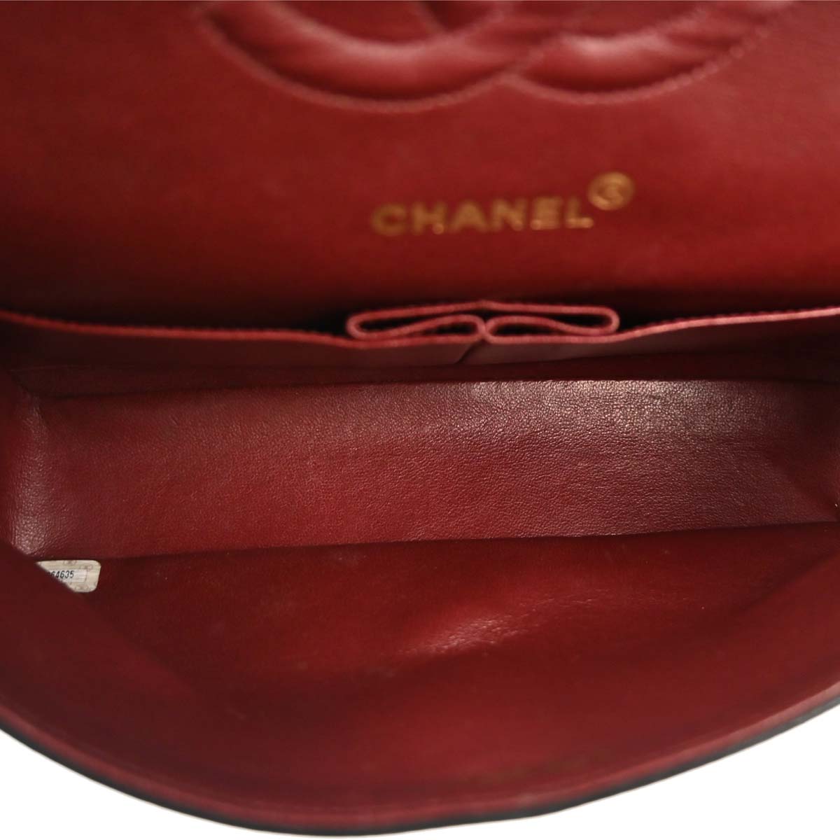 Chanel 1996-1997 Black Lambskin Medium Classic Double Flap Shoulder Bag