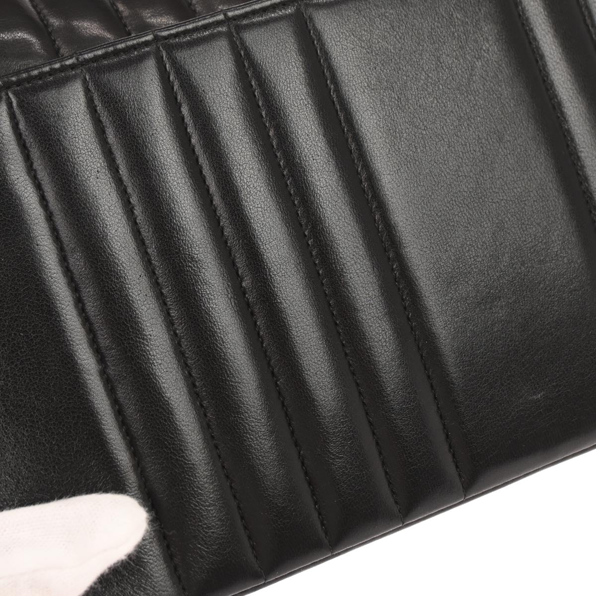 Chanel 1991-1994 Black Lambskin Mademoiselle Single Flap Shoulder Bag