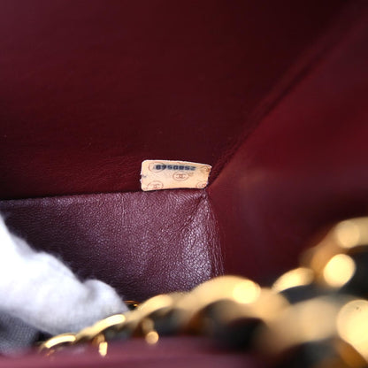 Chanel 1991-1994 Black Lambskin Mademoiselle Single Flap Shoulder Bag