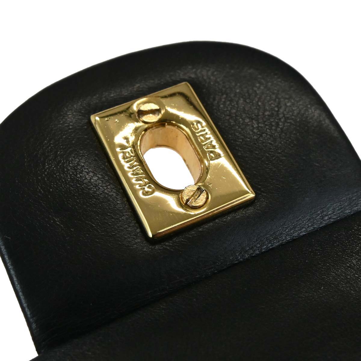 Chanel 1989-1991 Black Lambskin Small Classic Double Flap Shoulder Bag