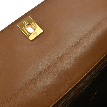 Chanel 1996-1997 Brown Lambskin Shoulder Bag