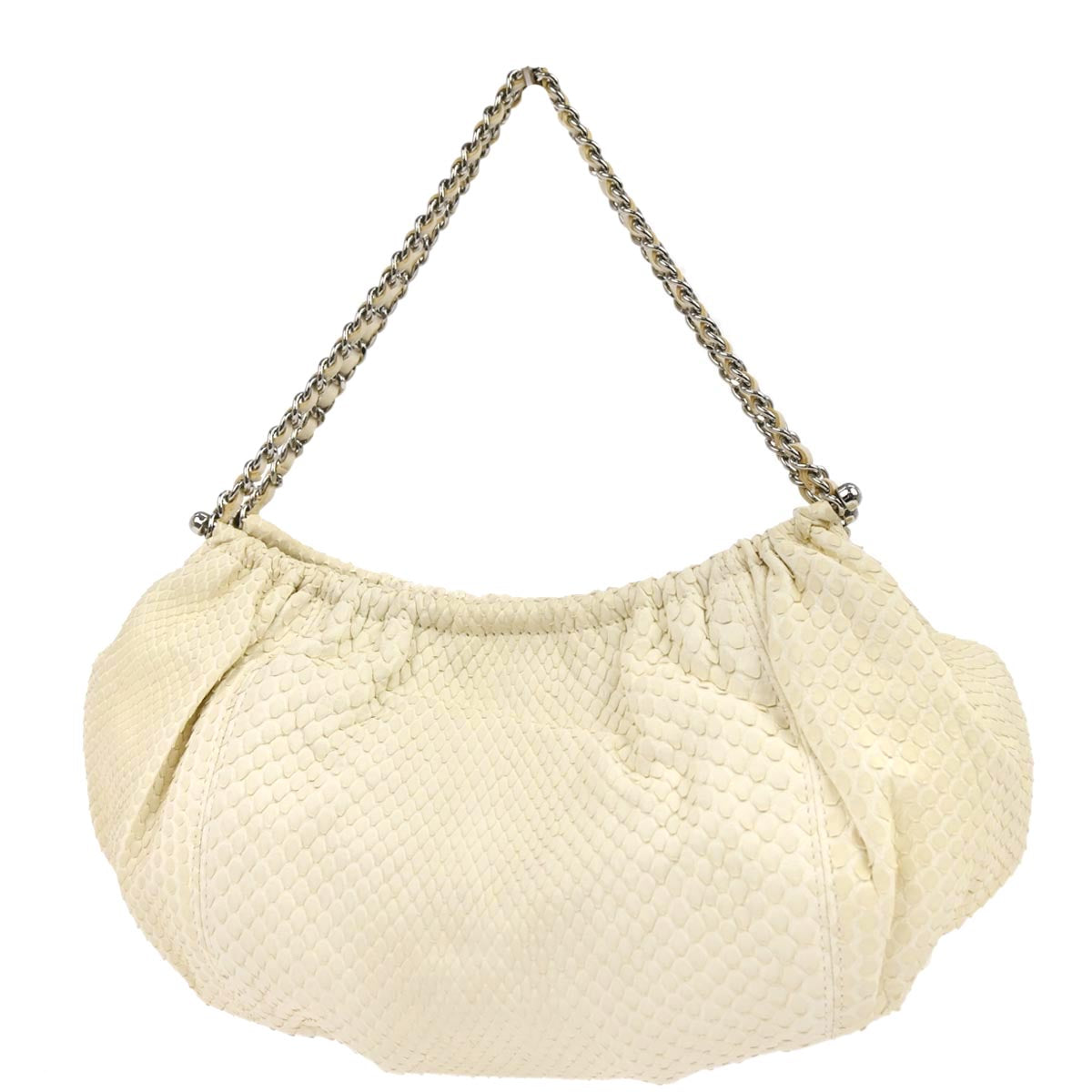 Chanel * White Python Handbag