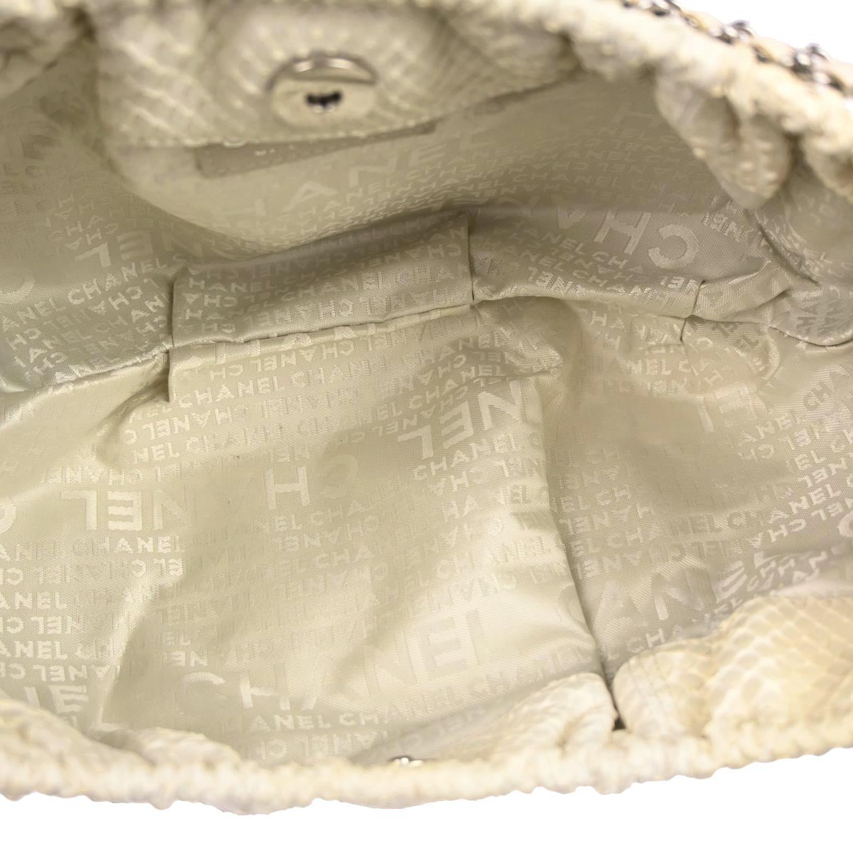 Chanel * White Python Handbag