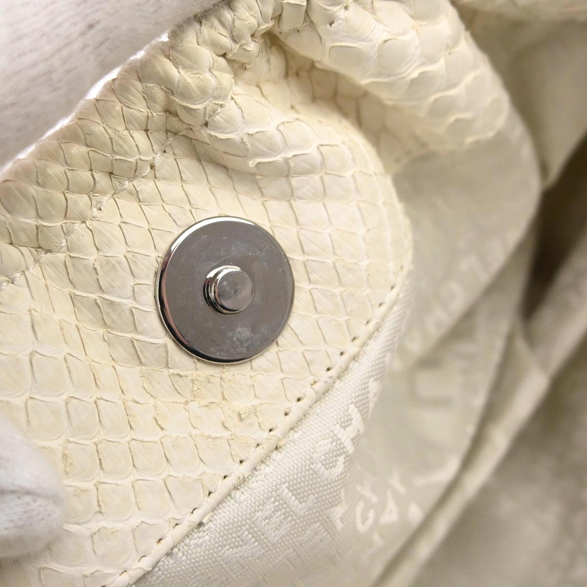 Chanel * White Python Handbag