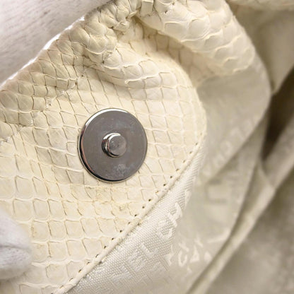 Chanel * White Python Handbag