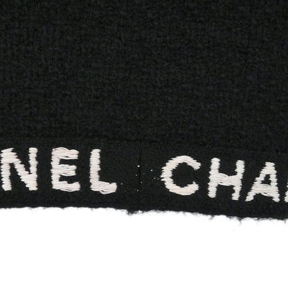Chanel 1995 Single Breasted Collarless Jacket Black #40