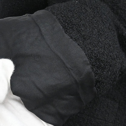 Chanel 1995 Single Breasted Collarless Jacket Black #40