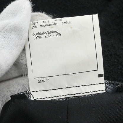 Chanel 1995 Single Breasted Collarless Jacket Black #40