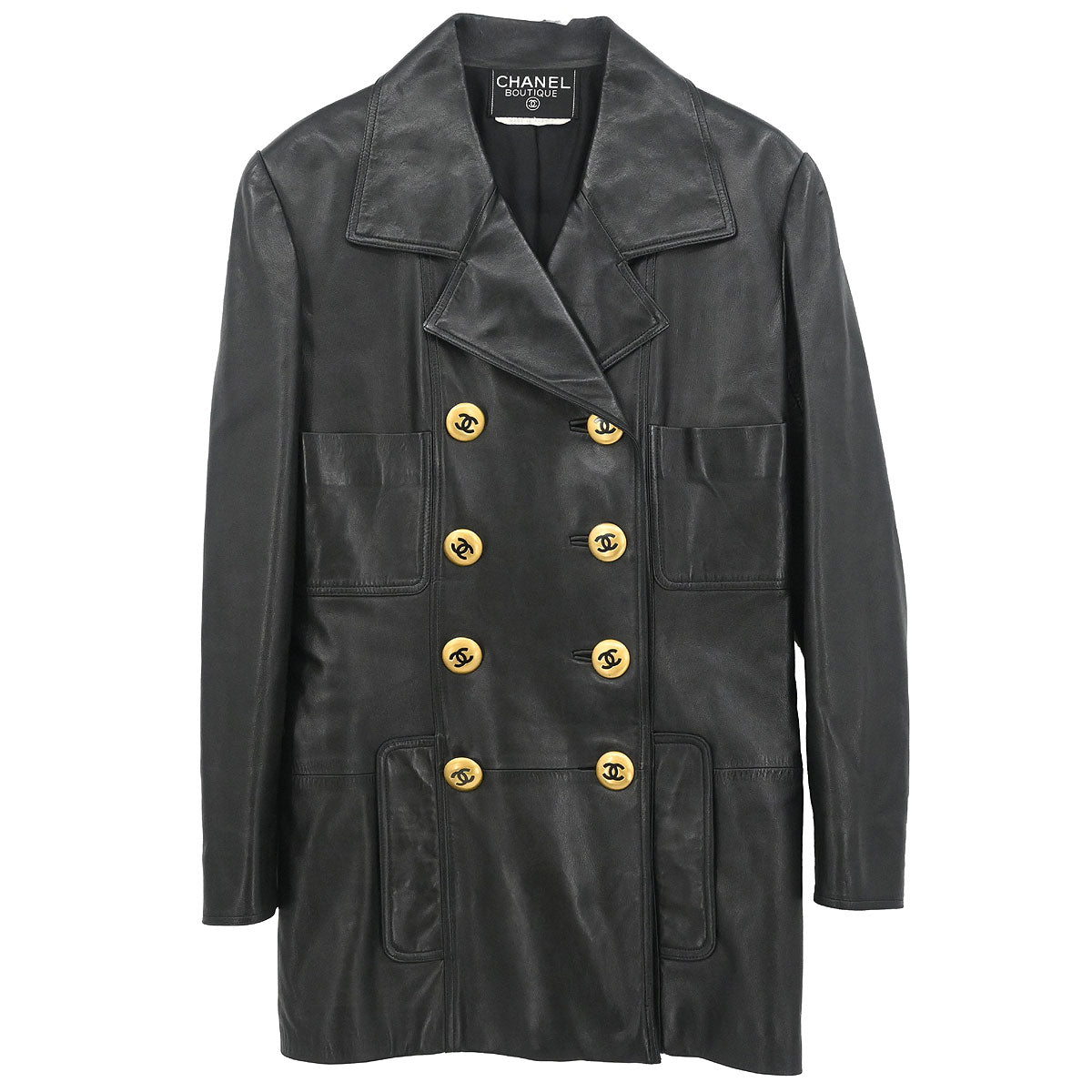 Chanel Double Breasted Jacket Black