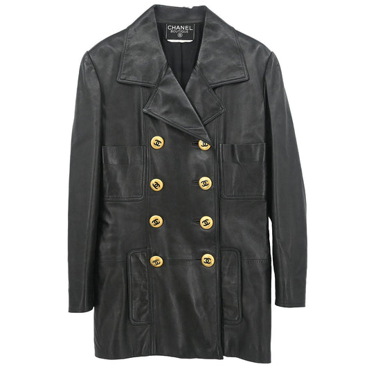 Chanel Double Breasted Jacket Black