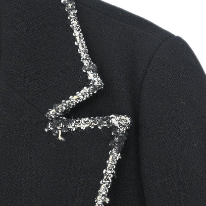 Chanel 2005 Emblem Single Breasted Jacket Black #38