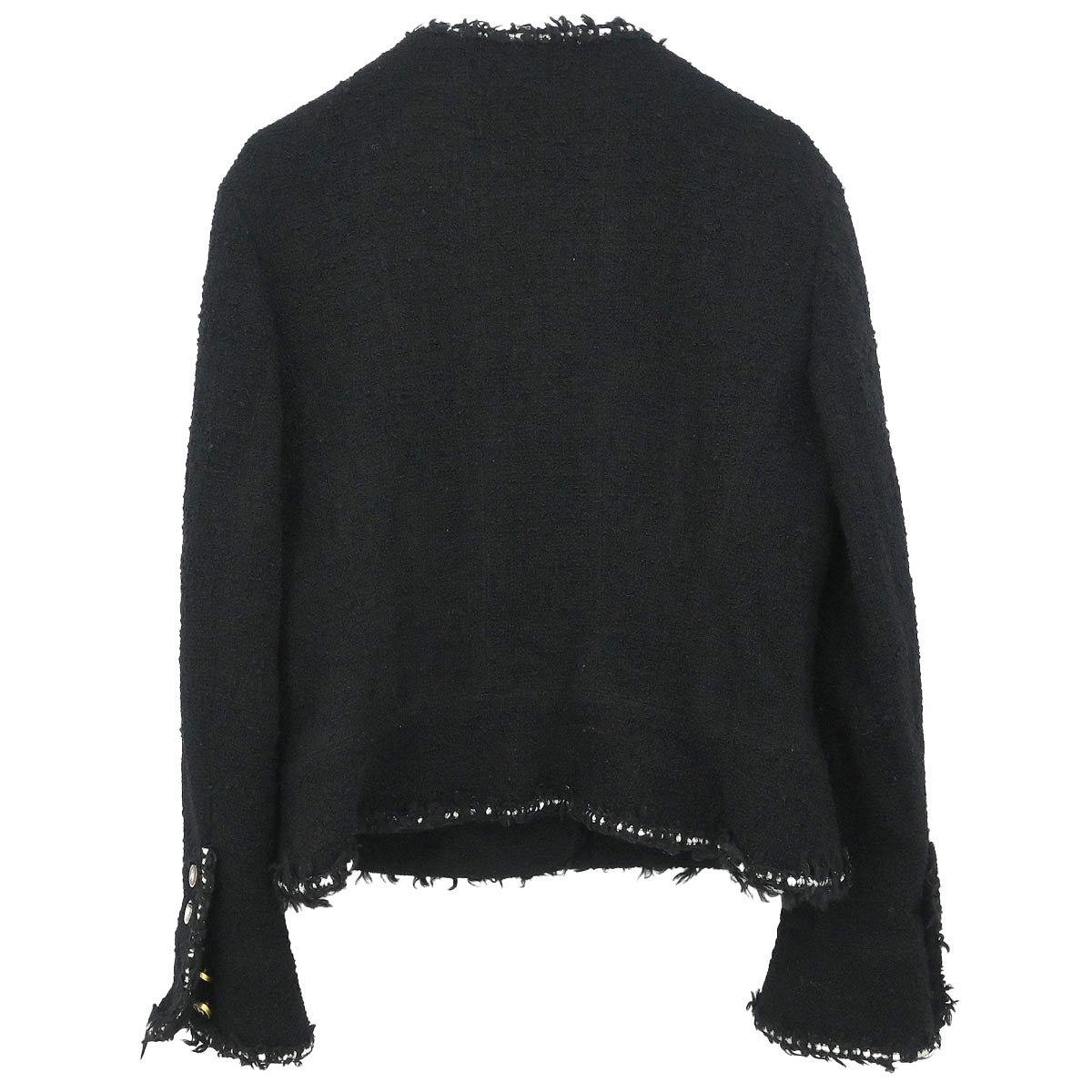 Chanel Collarless Single Breasted Jacket Black