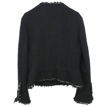 Chanel Collarless Single Breasted Jacket Black