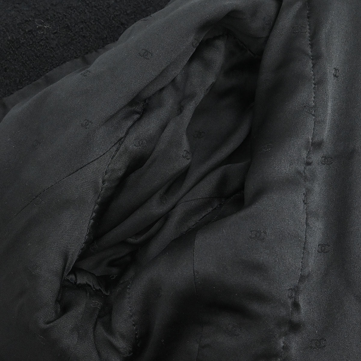 Chanel Collarless Single Breasted Jacket Black