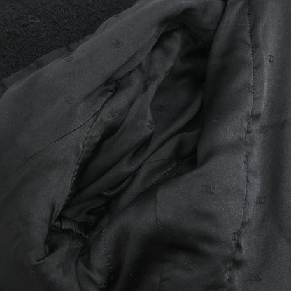 Chanel Collarless Single Breasted Jacket Black