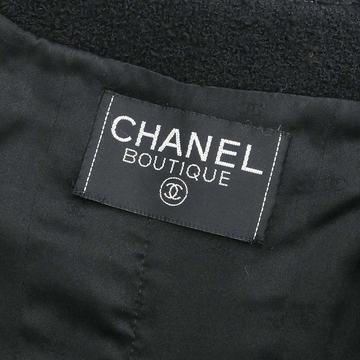 Chanel Collarless Single Breasted Jacket Black
