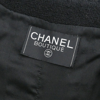 Chanel Collarless Single Breasted Jacket Black