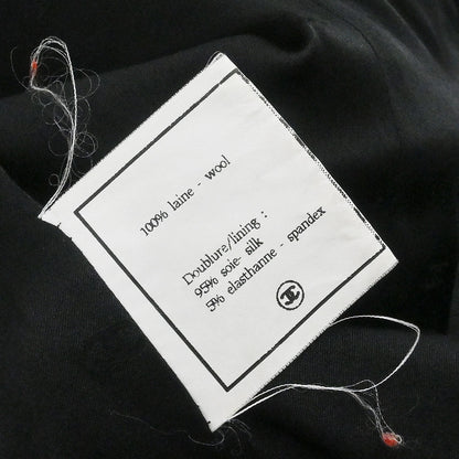 Chanel Collarless Single Breasted Jacket Black